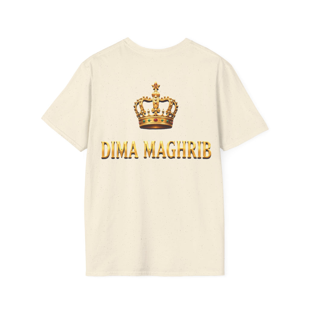 Crown Name T‑Shirt — "Dima Maghre" Embroidered Royal Chest Tee
