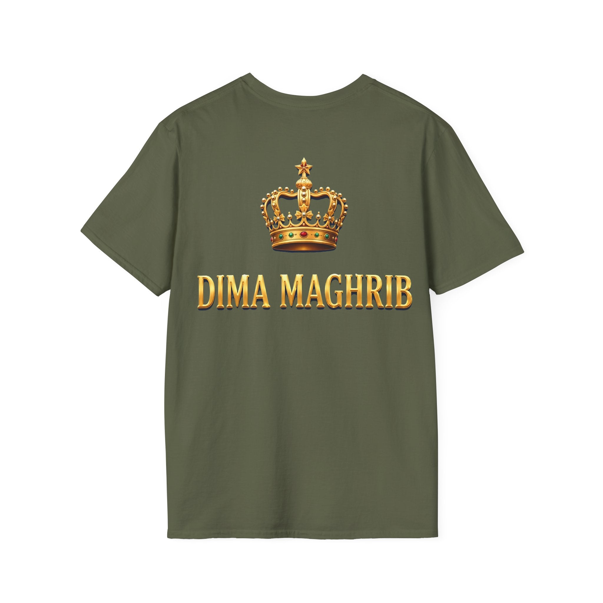 Crown Name T‑Shirt — "Dima Maghre" Embroidered Royal Chest Tee