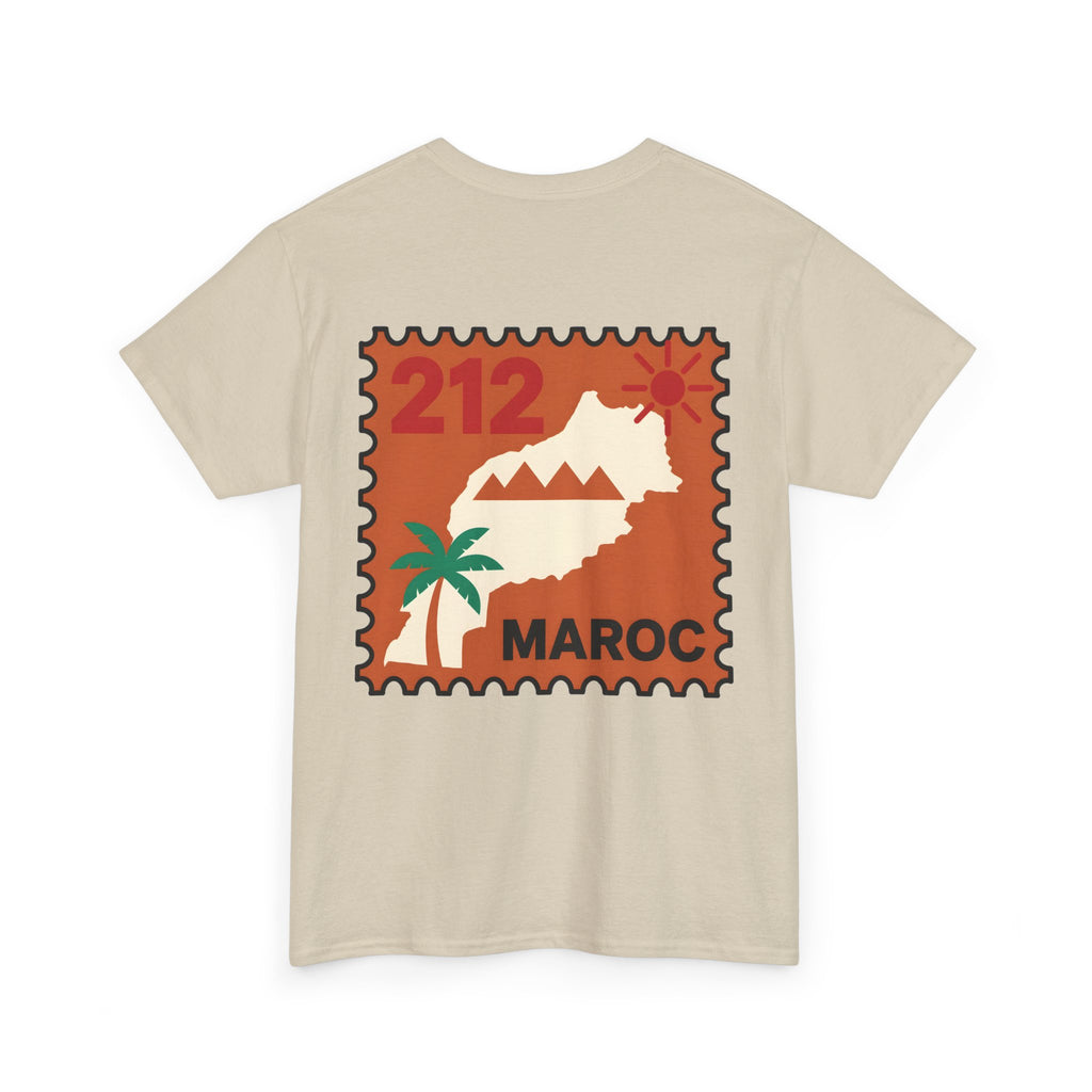 T-shirt Timbre Maroc 212 — Style voyage vintage