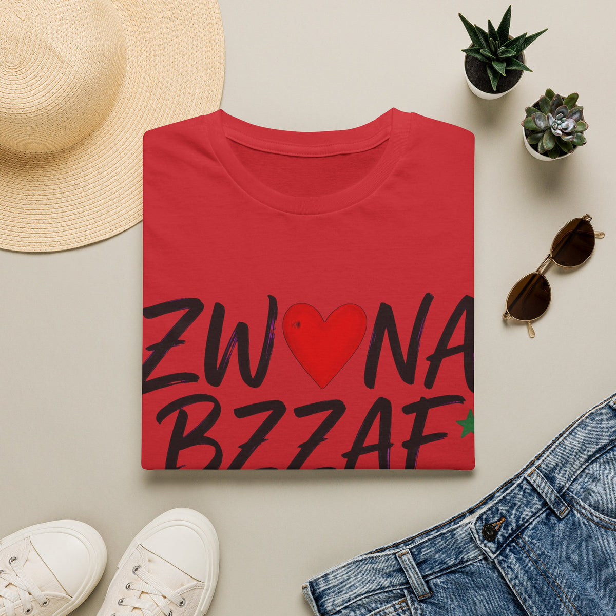 T-Shirt — Zwna Bzzaf Heart Logo Tee (Meaning: Very Beautiful) - LUMÏA