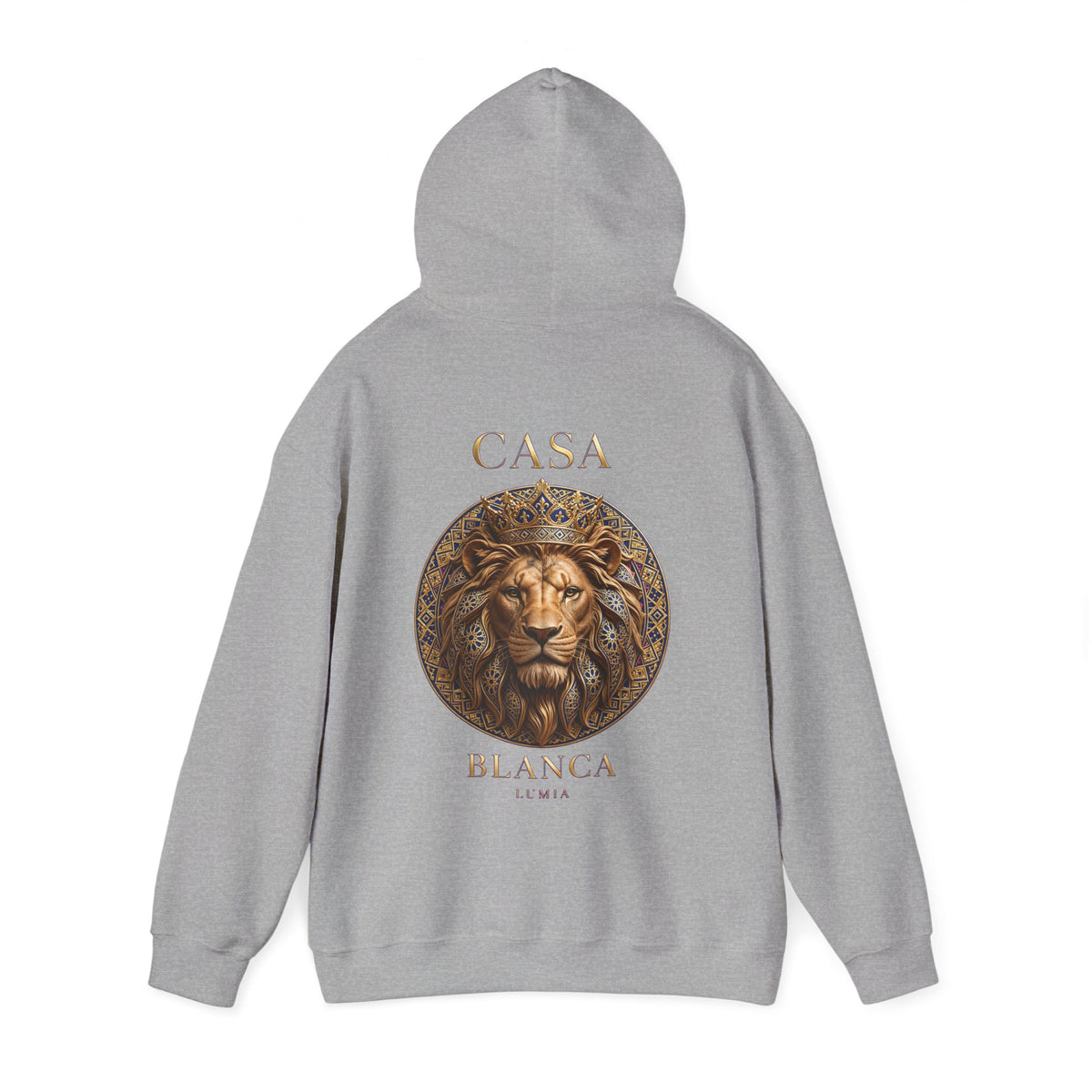 Sweat à capuche fabriqué au Maroc, lion Casa Blanca - LUMÏA