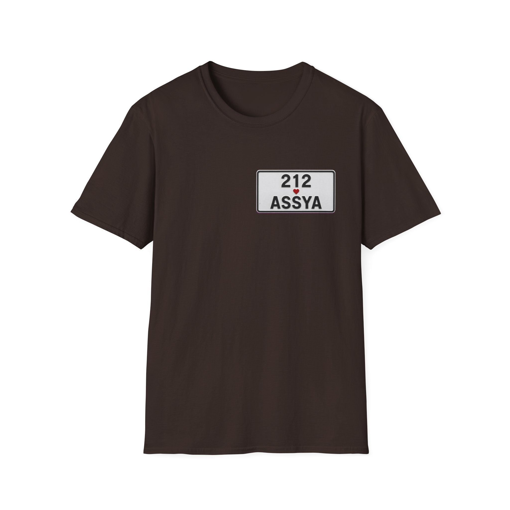 212 Assya Nameplate T‑Shirt — Personalized City Number Tee - LUMÏA
