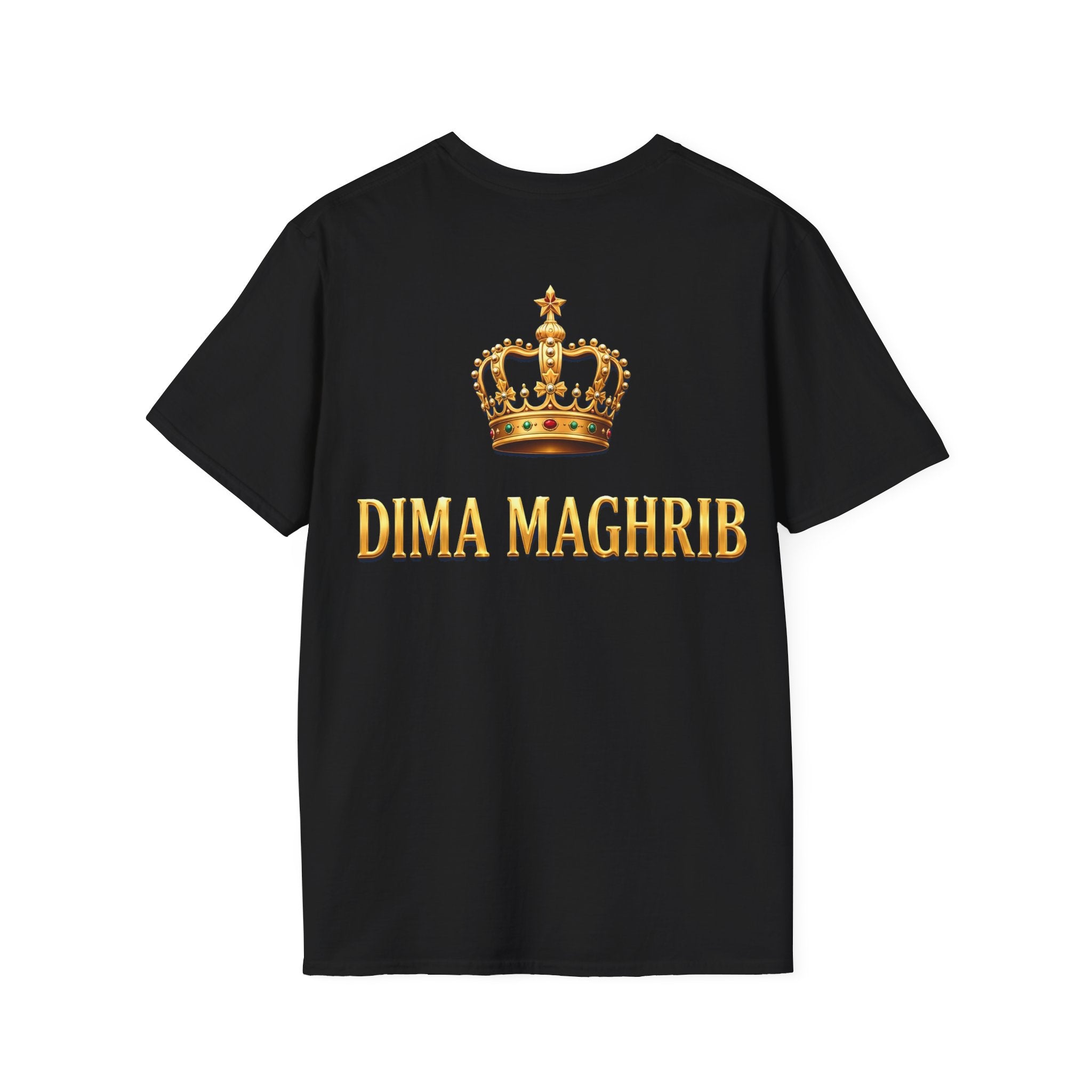 Crown Name T‑Shirt — "Dima Maghre" Embroidered Royal Chest Tee