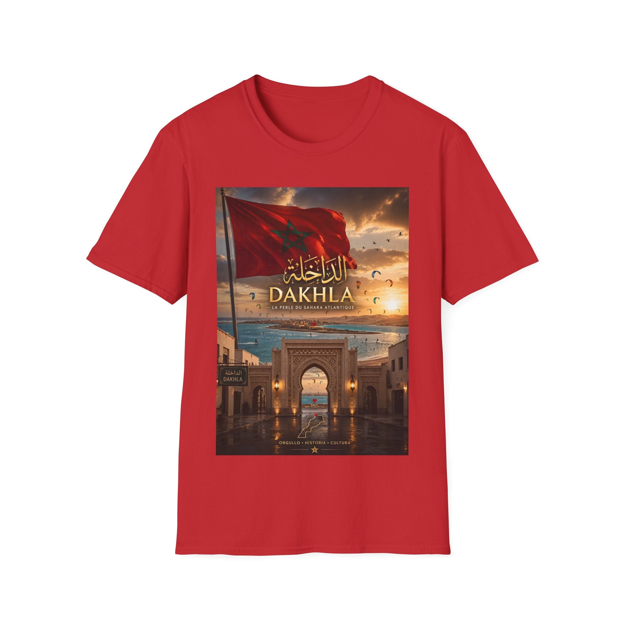 Dakhla Flag T-Shirt — Moroccan Dakhla Scenic Graphic Tee