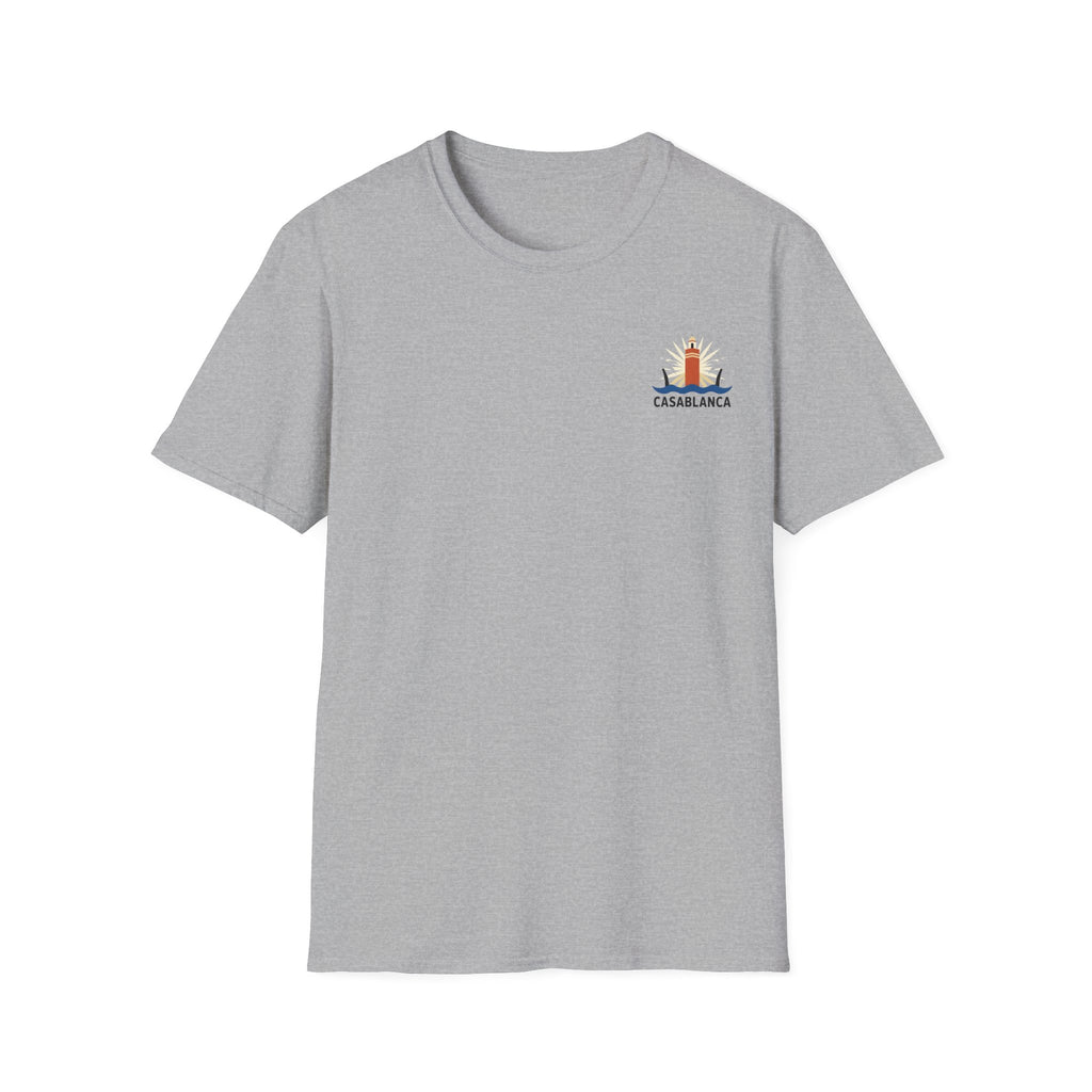 T-shirt Casablanca — Skyline minimaliste de la ville