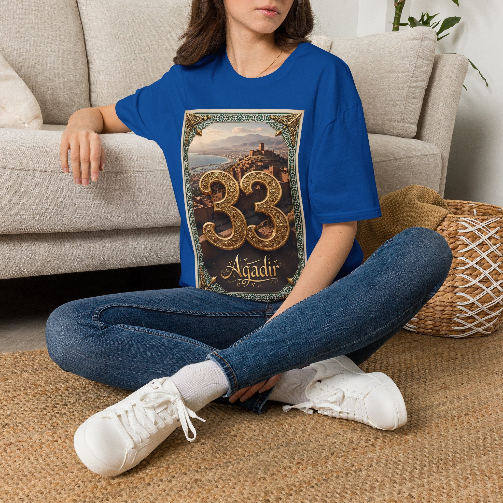 Moroccan Agadir 33 Vintage Poster T-Shirt
