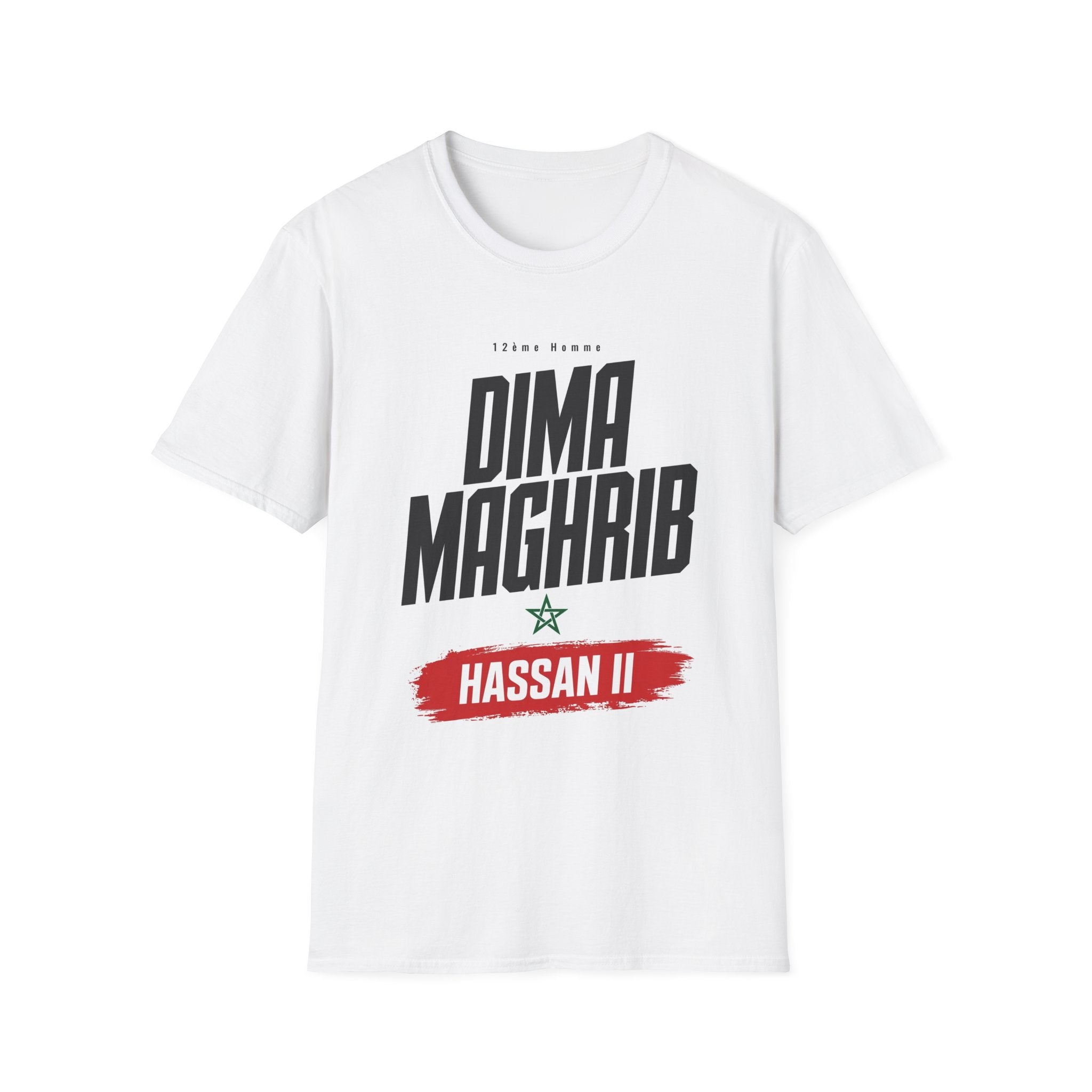 Dima Maghrib Graphic T-Shirt — "Dima Maghrib" Bold Typographic Tee