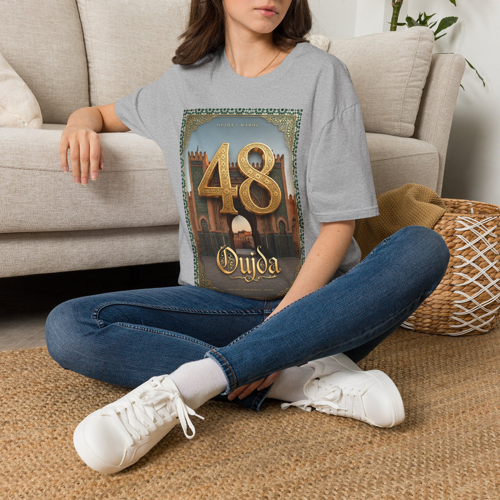 48 Oujda Souvenir T-Shirt — Vintage Moroccan Cityscape Tee