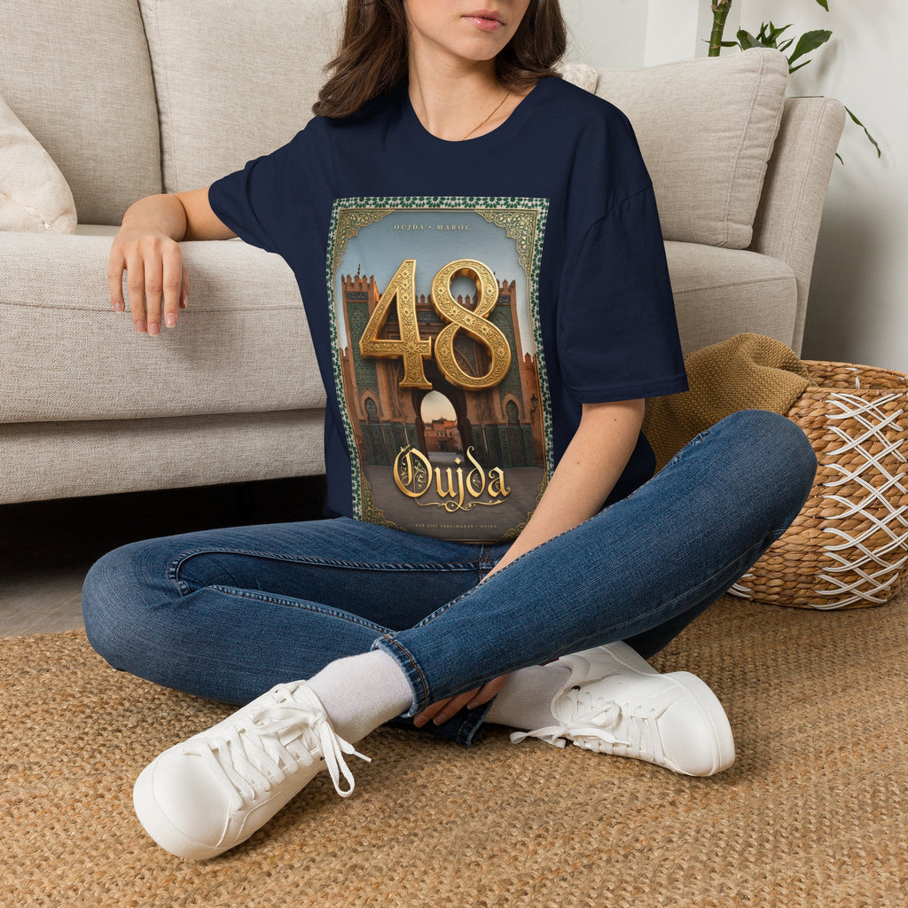 48 Oujda Souvenir T-Shirt — Vintage Moroccan Cityscape Tee