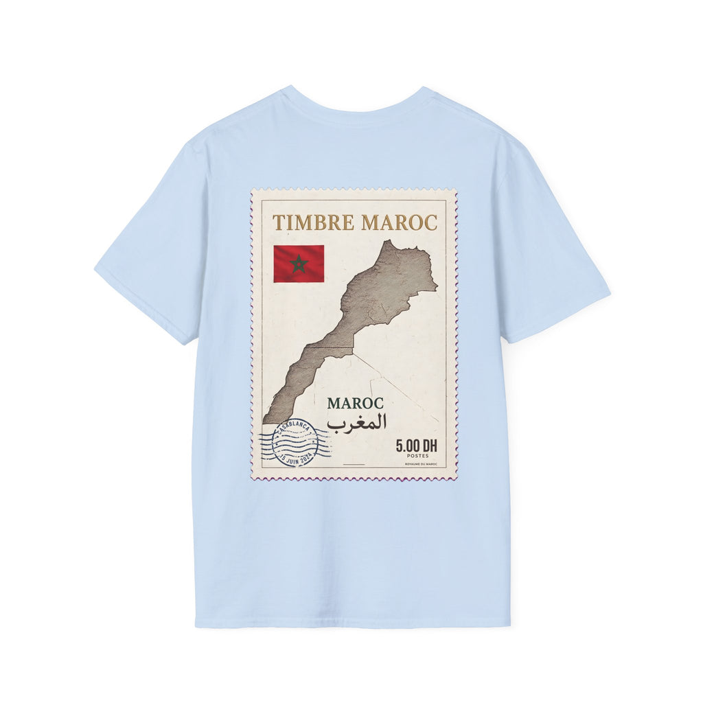 T-shirt Timbre Maroc — Carte du Maroc vintage