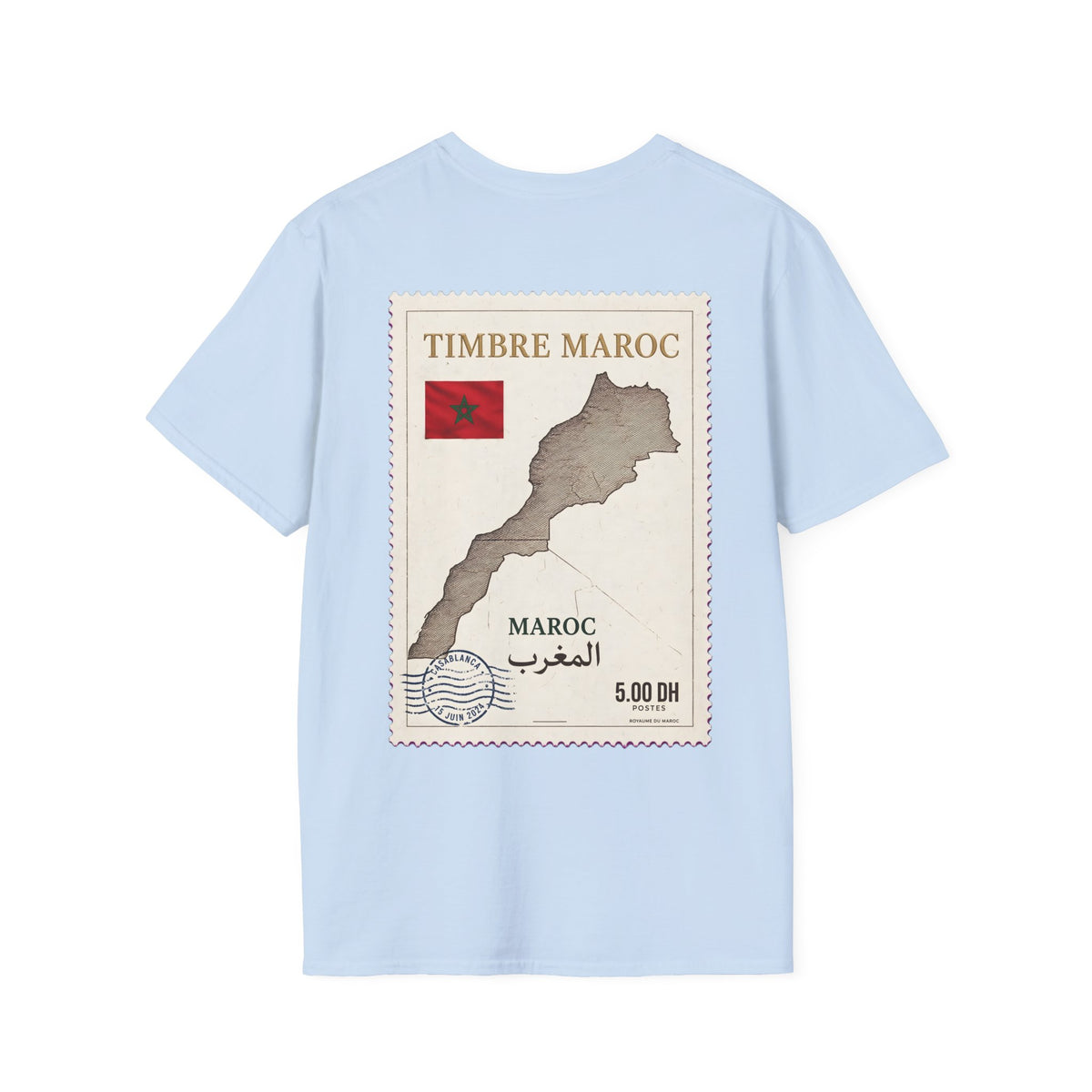 T-shirt Timbre Maroc — Carte du Maroc vintage