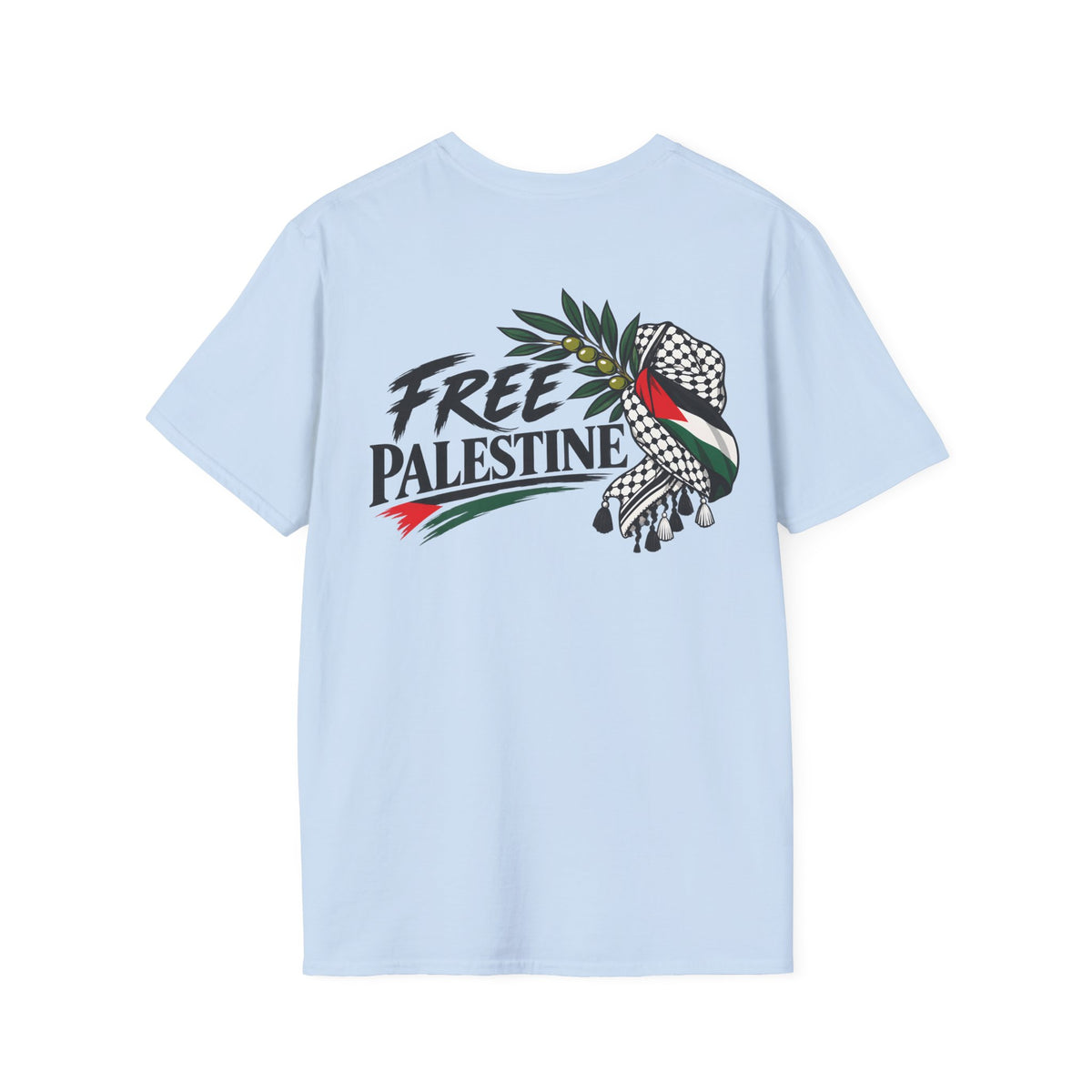 T-shirt Palestine – Motif Dôme du Rocher, branches d’olivier et drapeau - LUMÏA