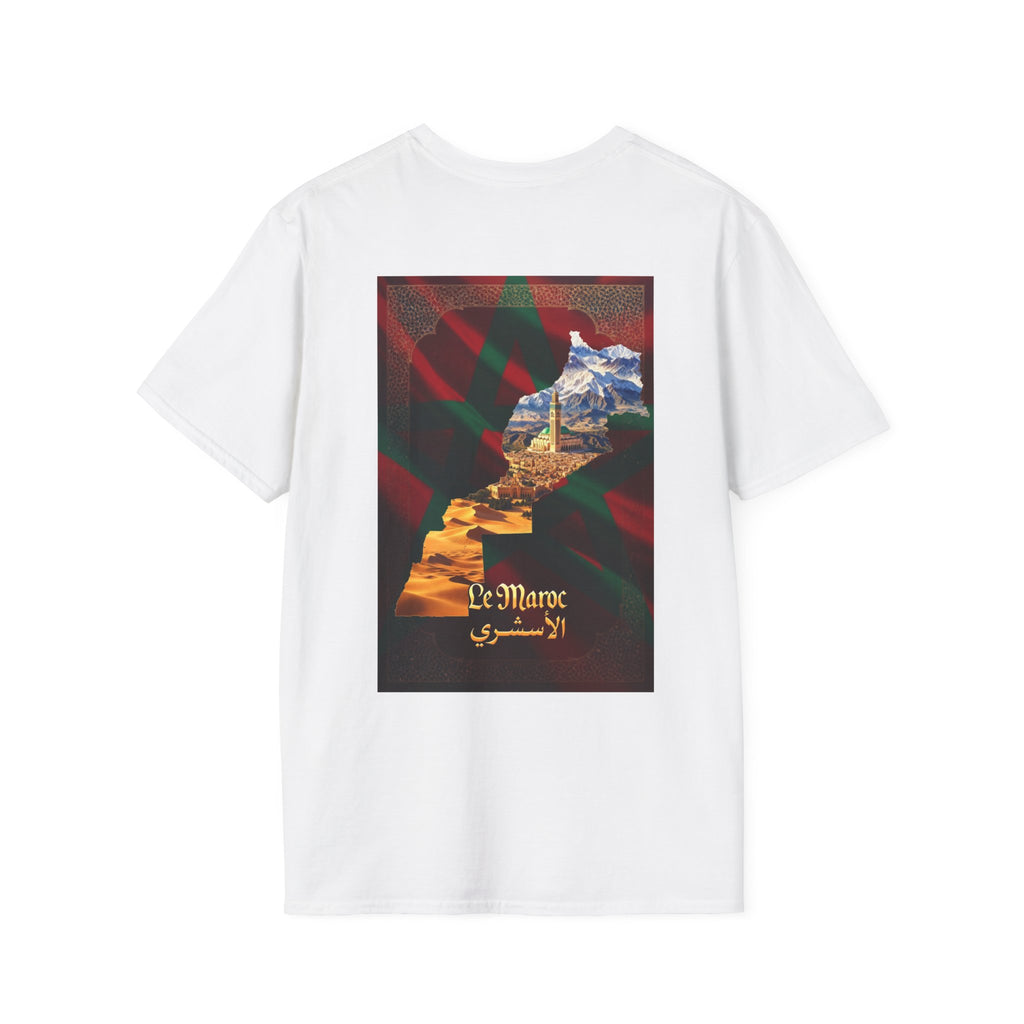 Morocco Travel Poster T-Shirt — Vintage Marrakech Lion Rampant Design