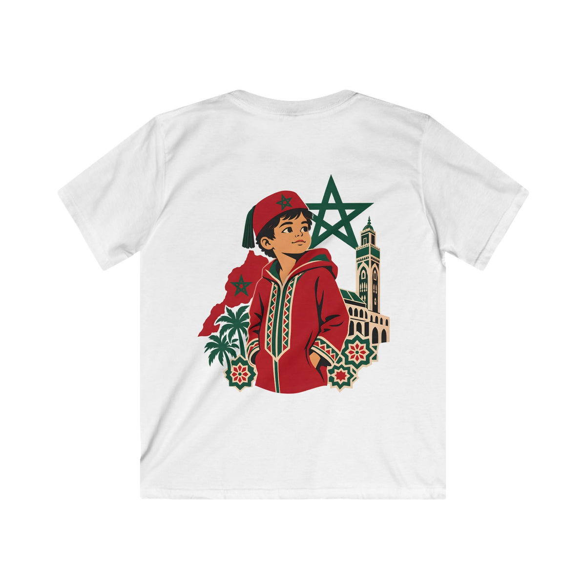 T-shirt enfant marocain — Illustration Casablanca 212