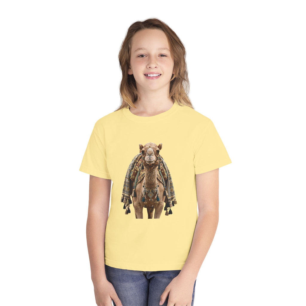 Youth Tee — Cute Camel Graphic Shirt (Boho Desert Vibe)