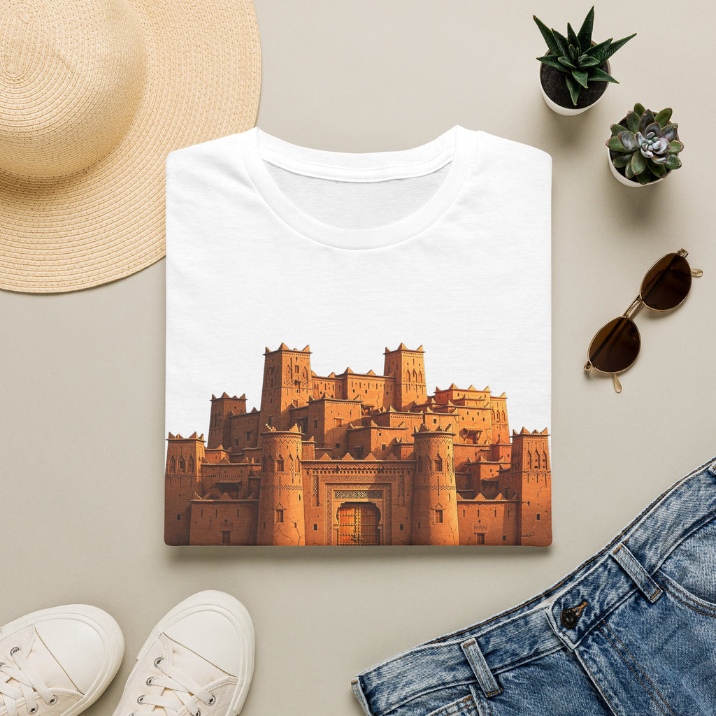 Desert Fortress T‑Shirt — Moroccan Kasbah Architectural Tee