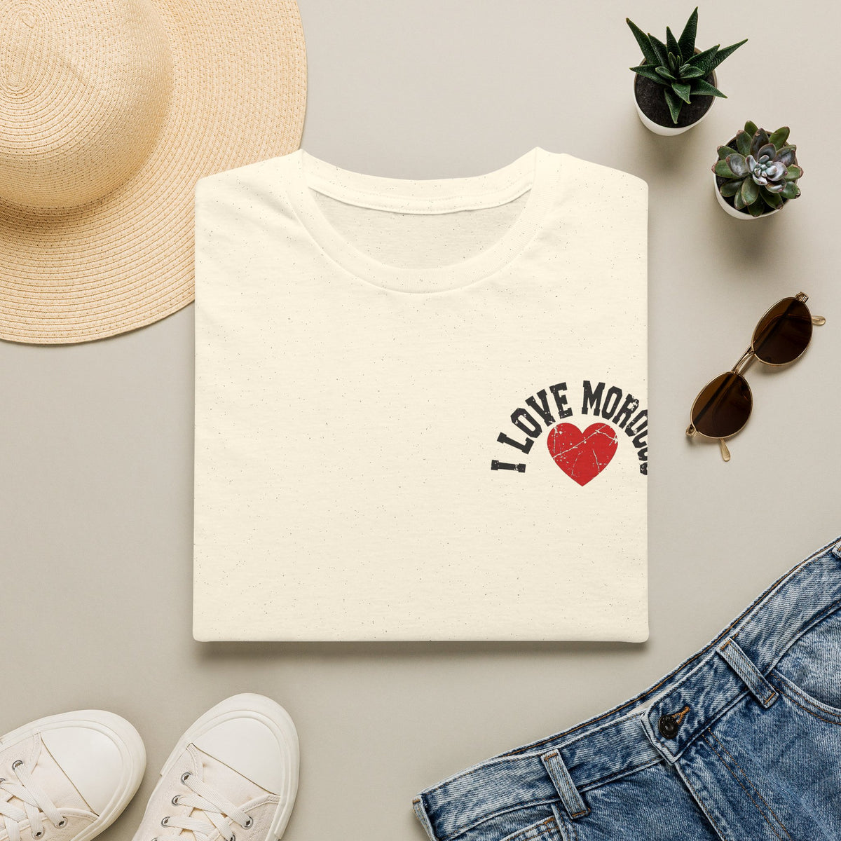 I Love Morocco Heart T-Shirt — Casual Travel Souvenir Tee - LUMÏA