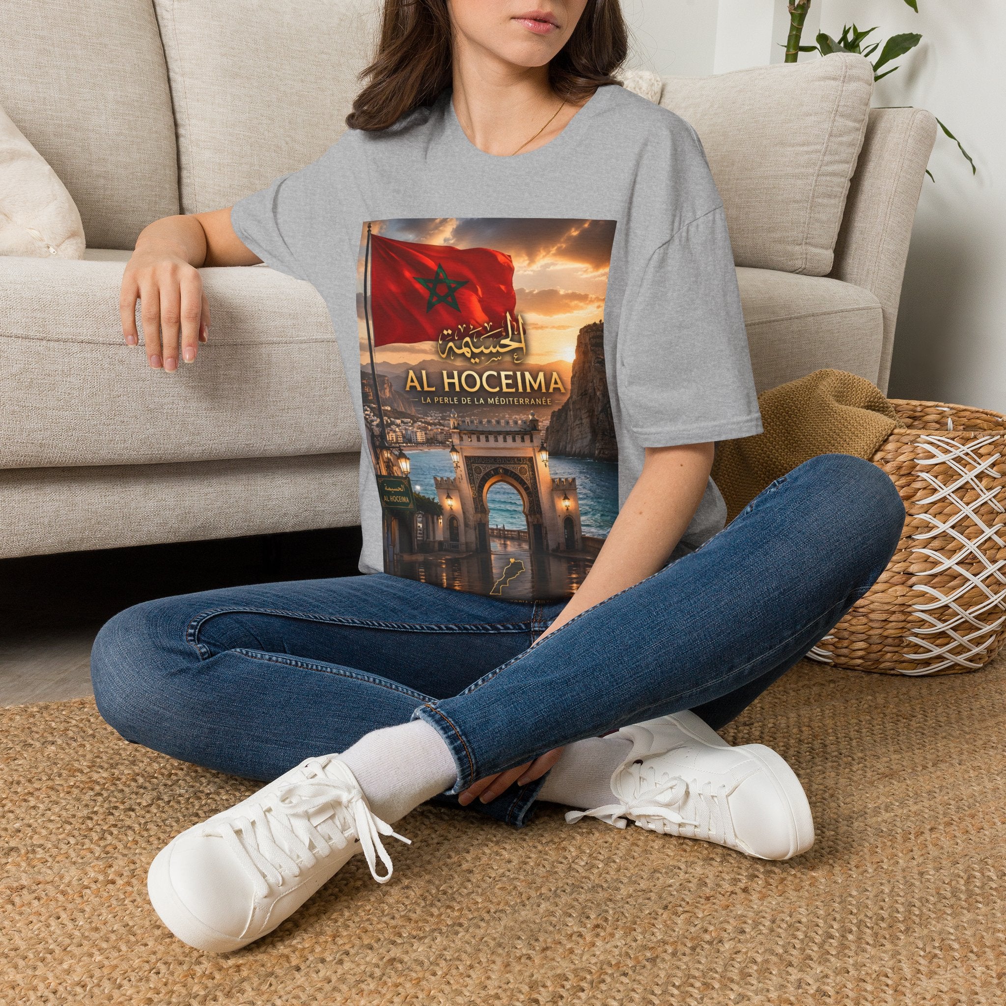 Al Hoceima Flag T-Shirt — Moroccan City Sunset Tee