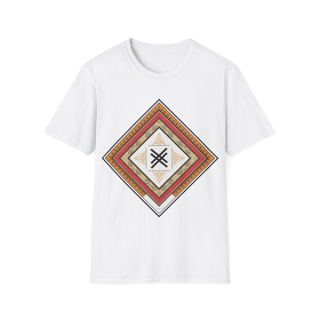 Boho Geometric Diamond Tee — Southwestern Tribal Graphic T-Shirt