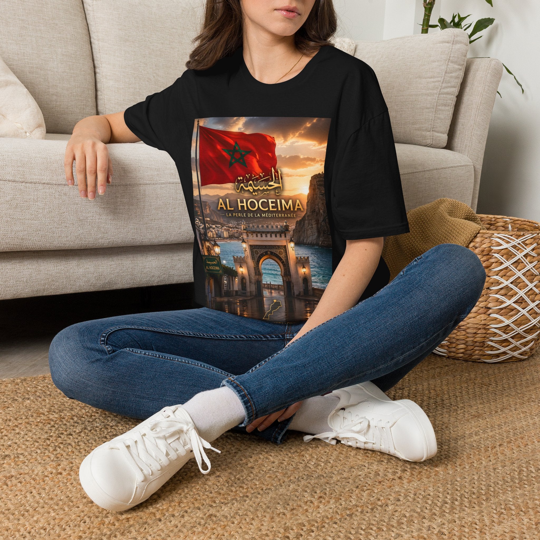Al Hoceima Flag T-Shirt — Moroccan City Sunset Tee
