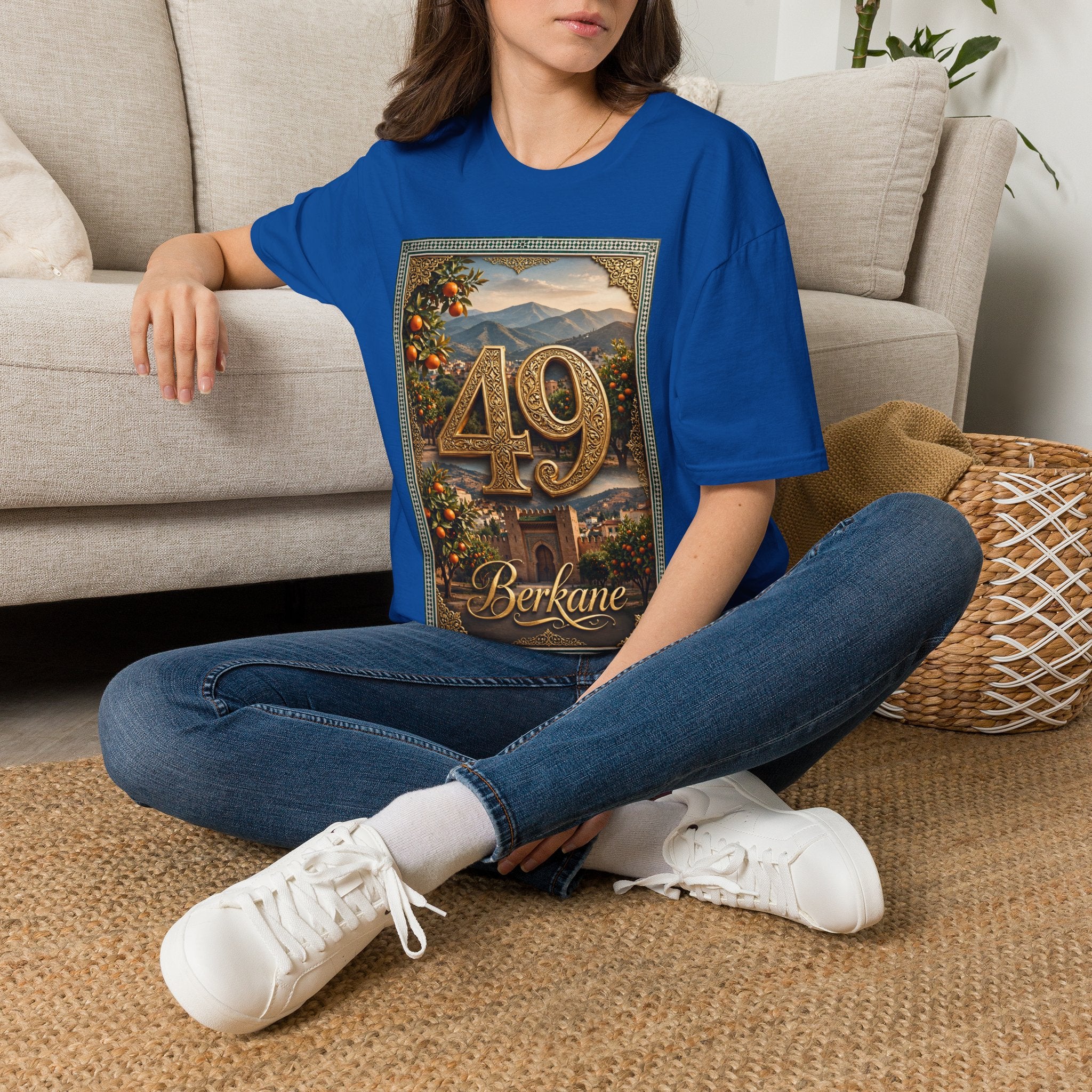 40/49 Birthday Vintage Landscape T‑Shirt — Personalized 'Berkane' Name Retro Number Tee