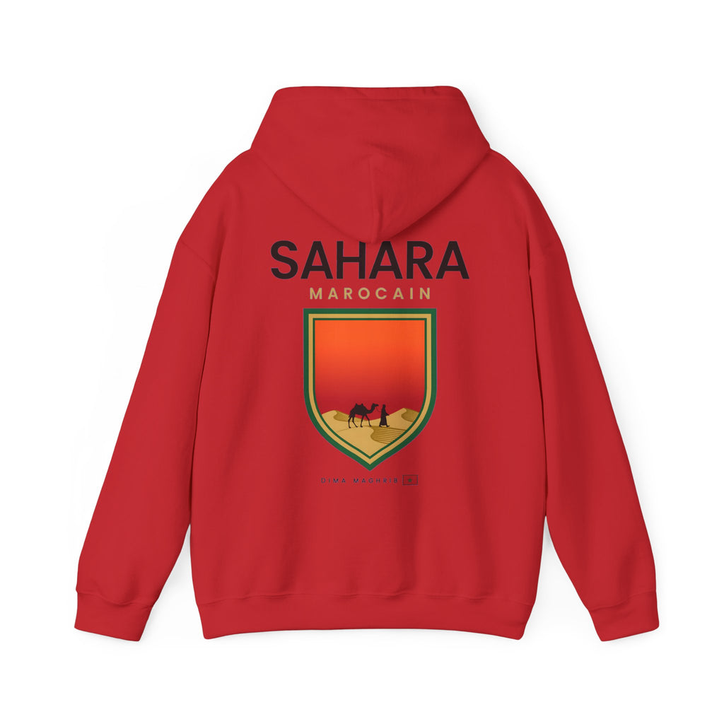 Sahara Marocain Hoodie — Desert Crest Graphic Pullover - LUMÏA