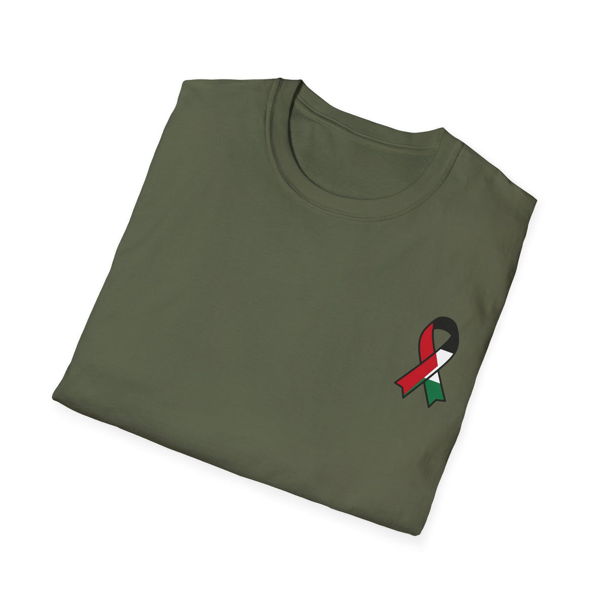 T-shirt Ruban de solidarité, rouge noir et vert - LUMÏA