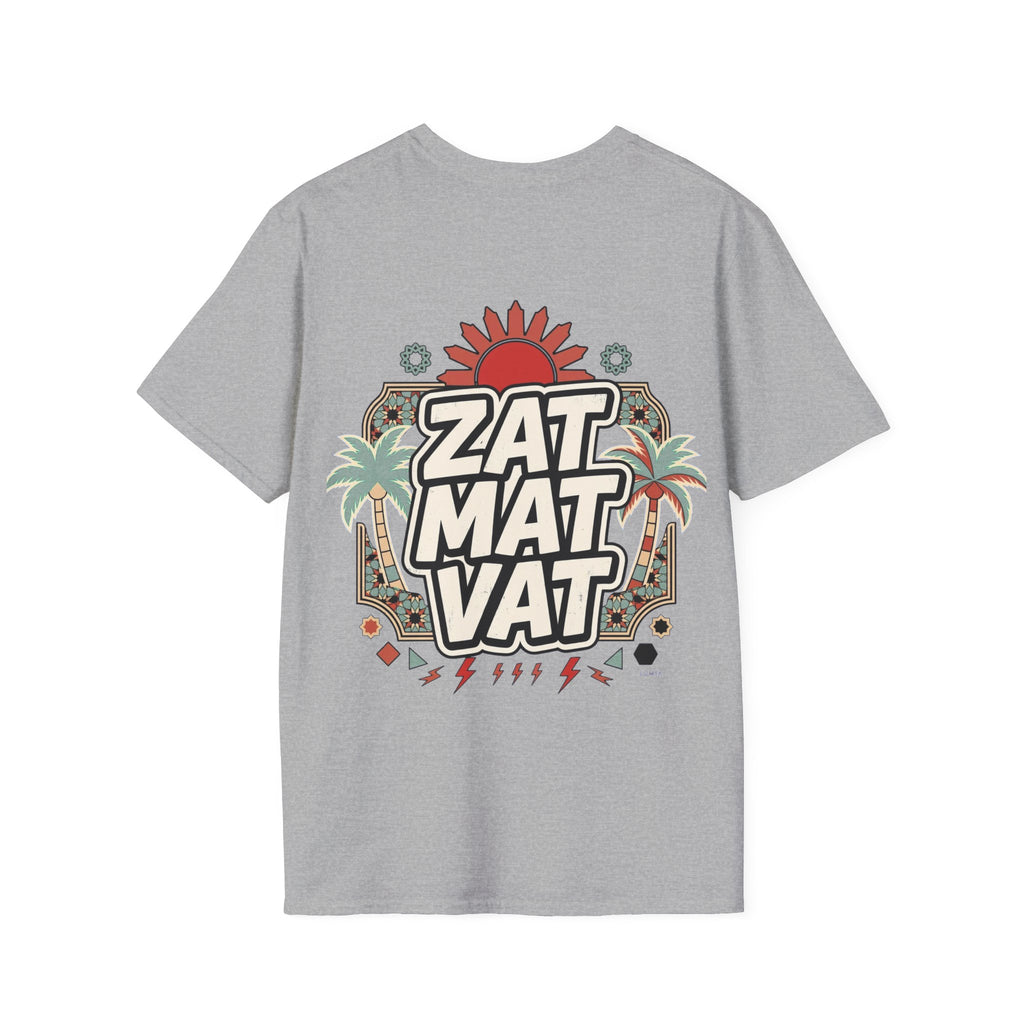 ZAT MAT VAT Graphic T-Shirt — Retro Sun & Palm Beach Vibe Tee - LUMÏA