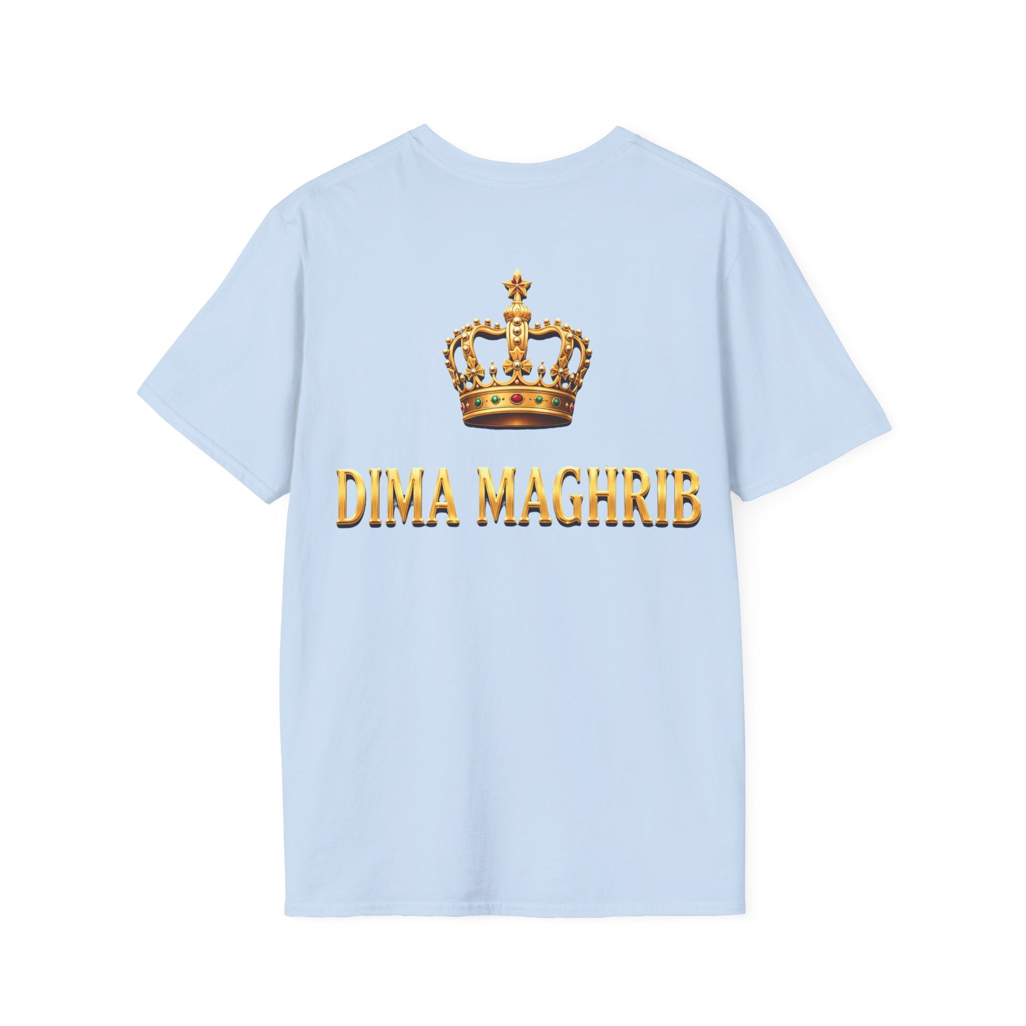 Crown Name T‑Shirt — "Dima Maghre" Embroidered Royal Chest Tee