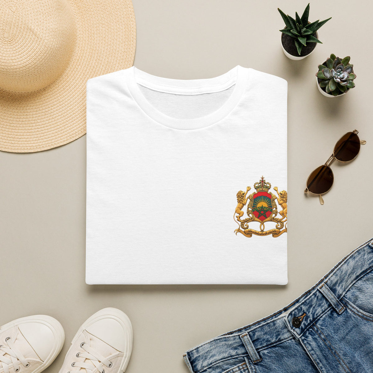 Vintage Heraldic Crest T-Shirt — Royal Coat of Arms Pocket Tee - LUMÏA