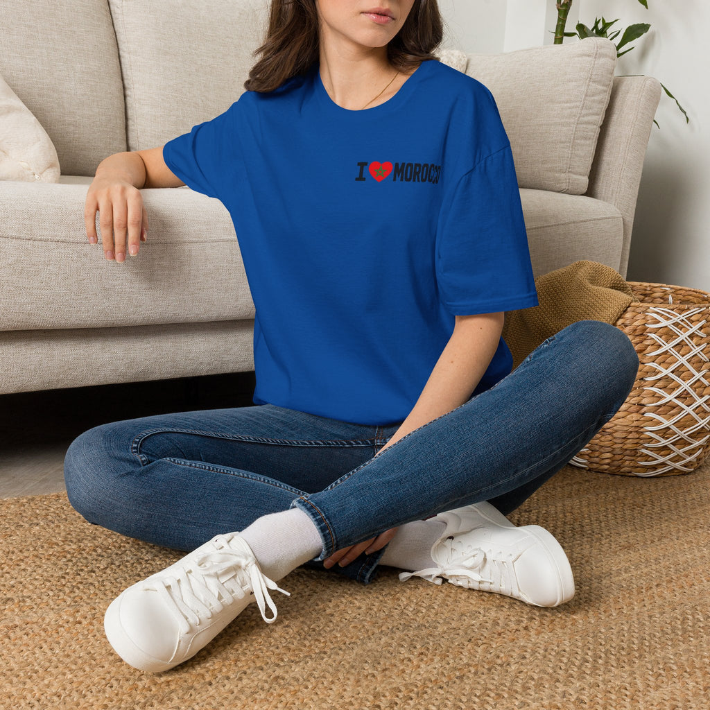 T-Shirt — I  Morocco Minimal Chest Logo Tee