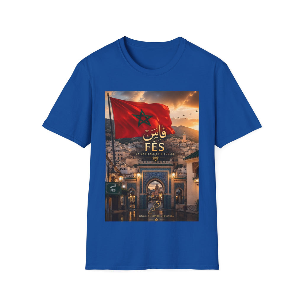 Fès Morocco Flag T-Shirt — Moroccan Fes Cityscape Tee