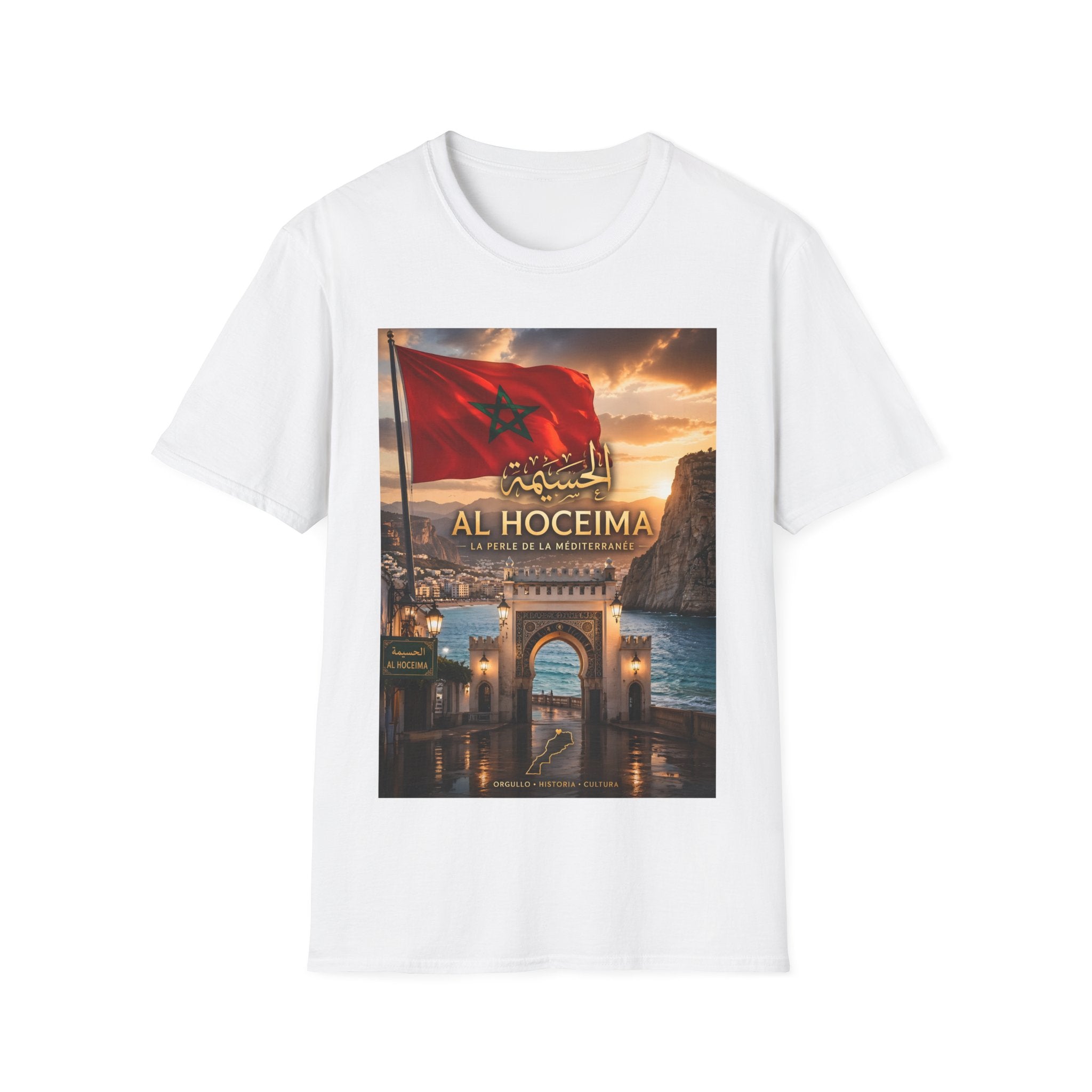 Al Hoceima Flag T-Shirt — Moroccan City Sunset Tee