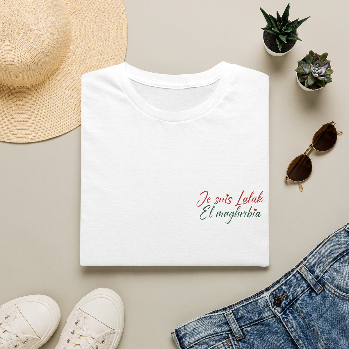 T-Shirt « Je suis Lâlak El Maghribia » — Tee Casual Français-Arabe LUMÏA - LUMÏA