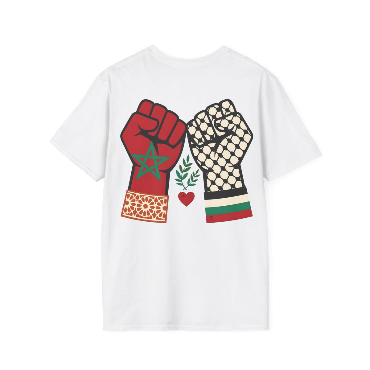 T-shirt Maroc & Palestine – Solidarité - LUMÏA