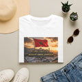 Moulay Idriss Zerhoun Morocco Flag T‑Shirt — Scenic Sunset Cityscape Tee