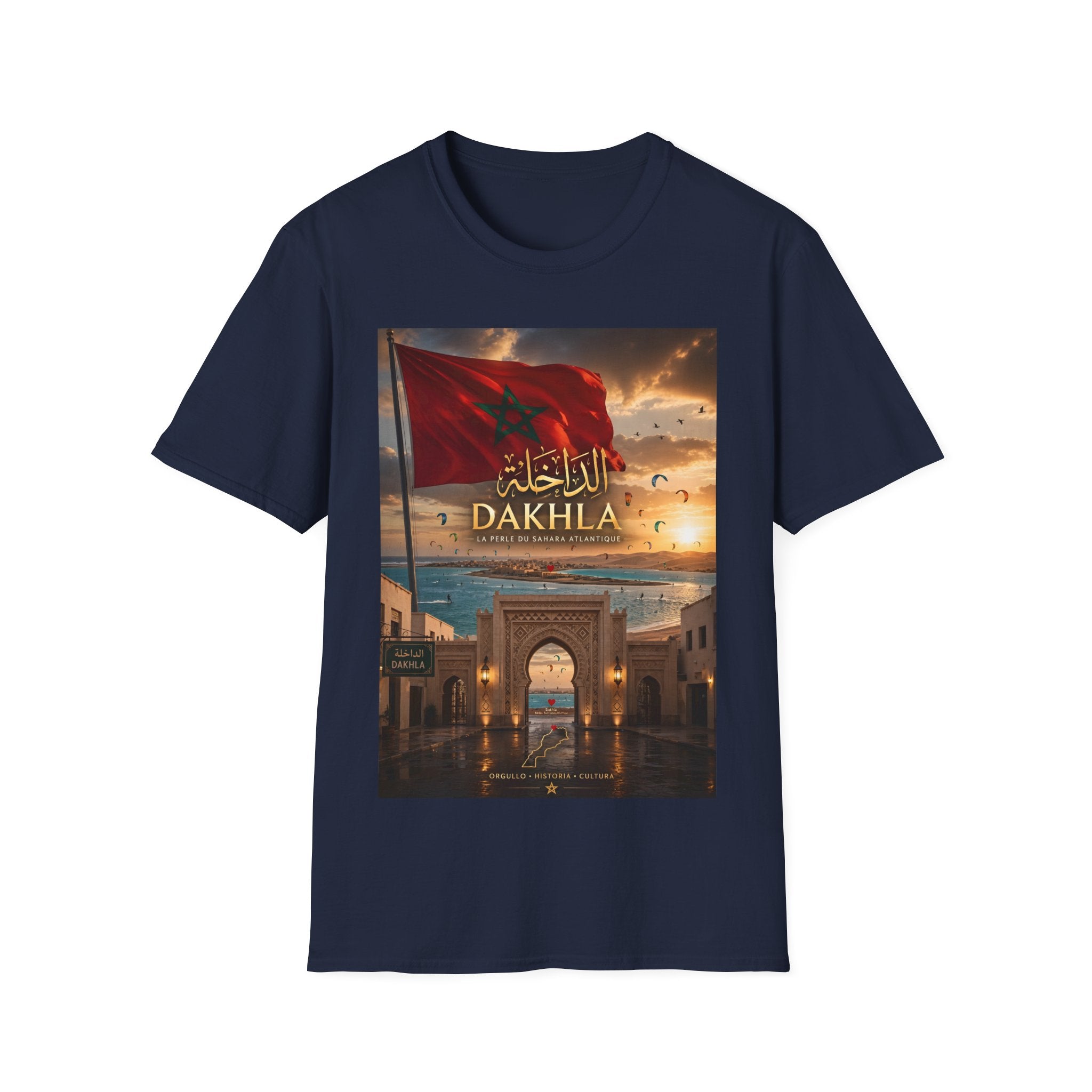 Dakhla Flag T-Shirt — Moroccan Dakhla Scenic Graphic Tee