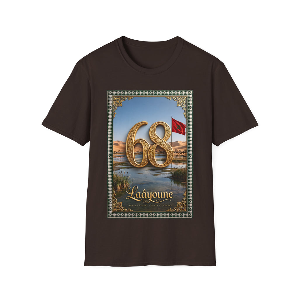 68 Laayoune Graphic T-Shirt — Moroccan Sahara Retro Desert Flag Design