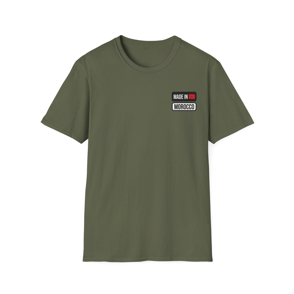 T-shirt Made in Morocco — Écusson drapeau marocain
