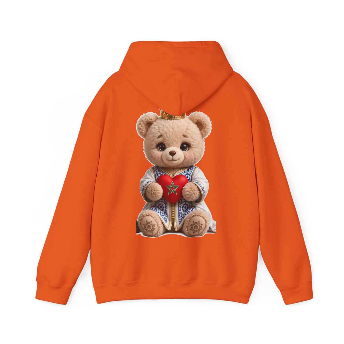 Teddy Bear Hoodie — Cute Crowned Bear Holding Heart Pullover - LUMÏA