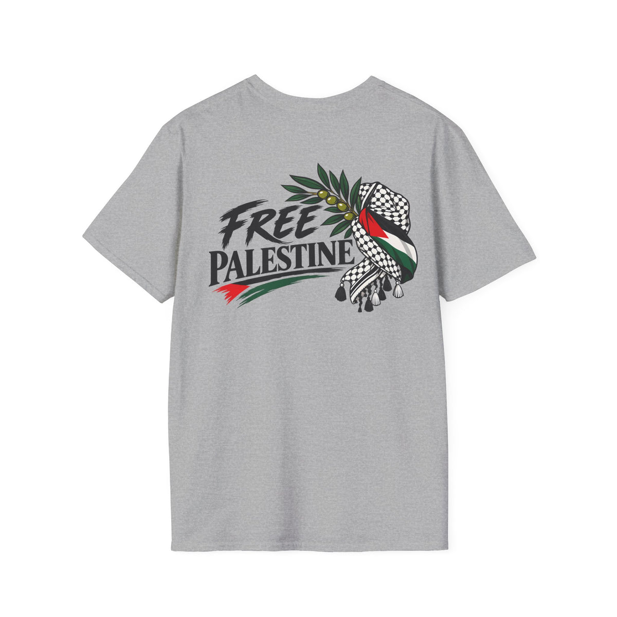 T-shirt Palestine – Motif Dôme du Rocher, branches d’olivier et drapeau - LUMÏA
