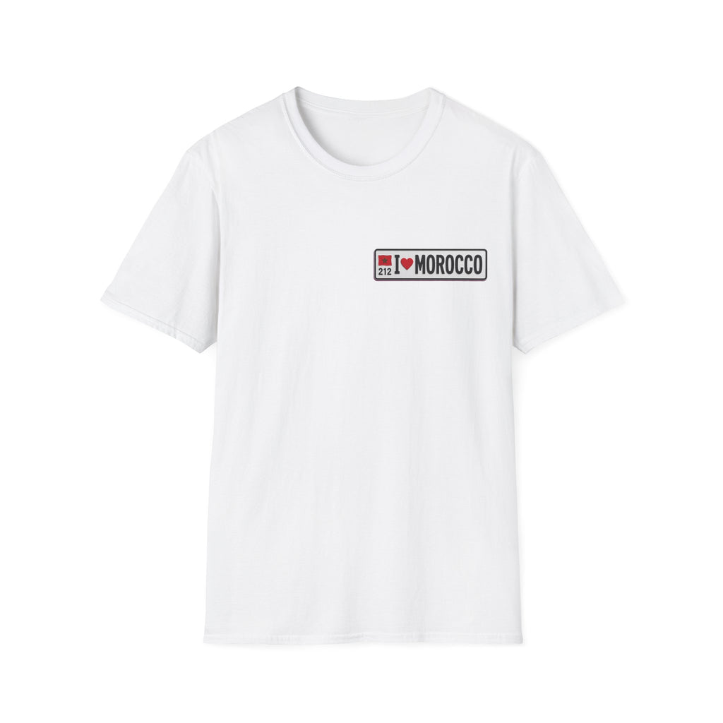 I Morocco License Plate T-Shirt - LUMÏA