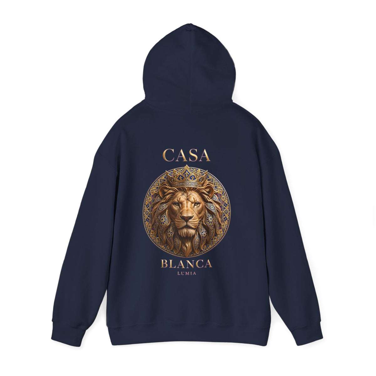 Sweat à capuche fabriqué au Maroc, lion Casa Blanca - LUMÏA