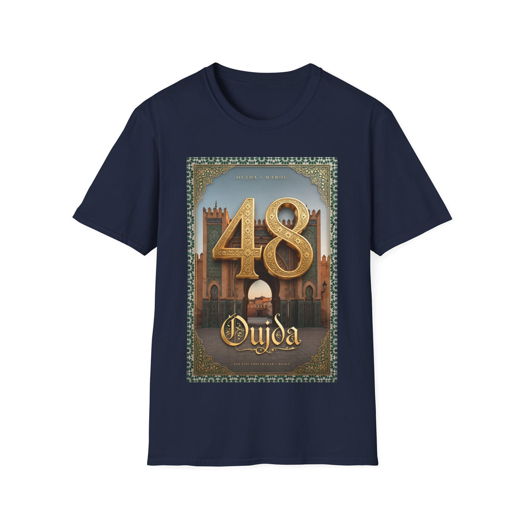 48 Oujda Souvenir T-Shirt — Vintage Moroccan Cityscape Tee