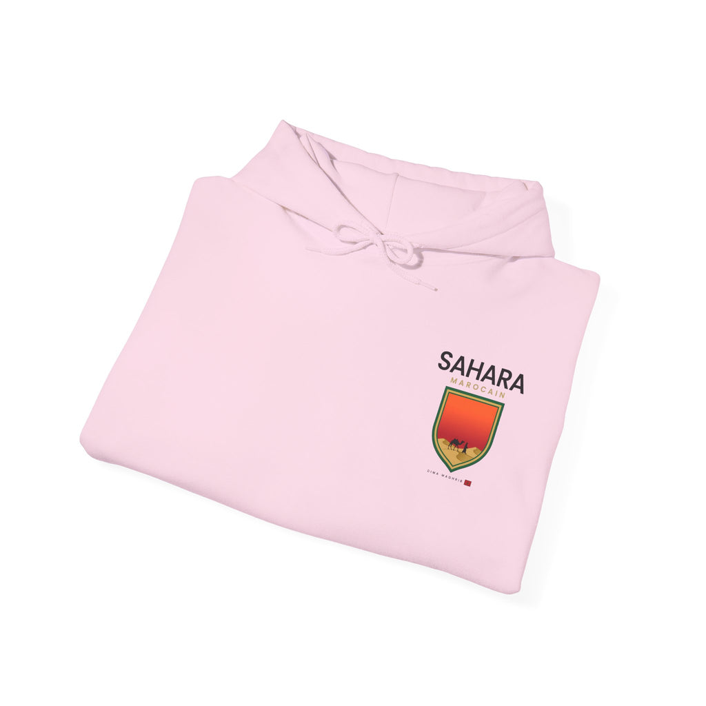 Sahara Marocain Hoodie — Desert Crest Graphic Pullover - LUMÏA