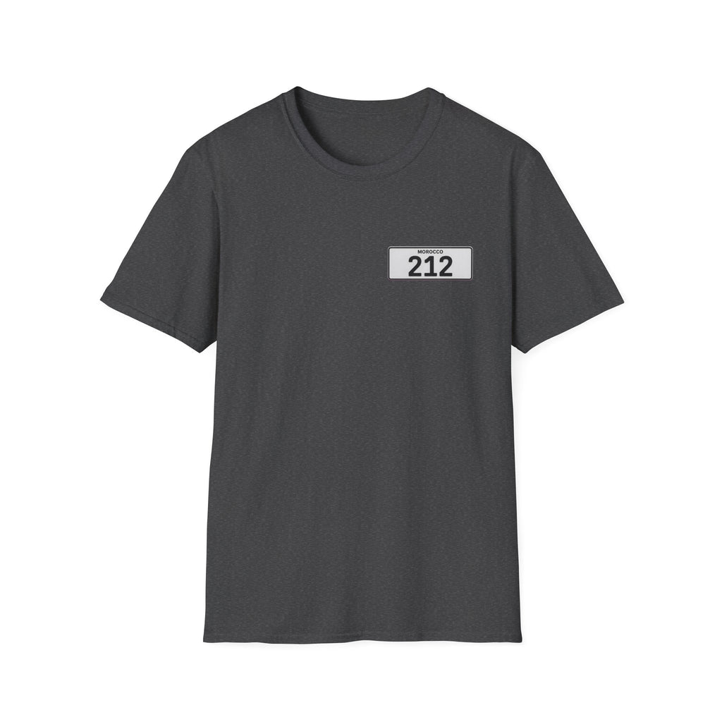 T-Shirt — Morocco 212 Minimal License Plate Design