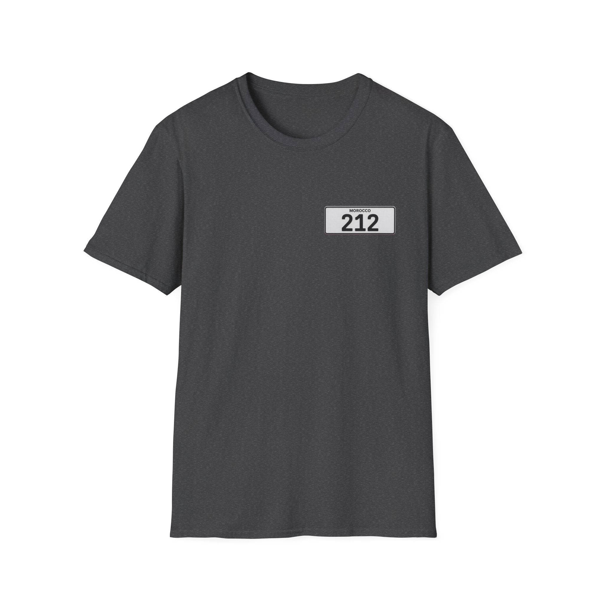 T-Shirt — Morocco 212 Minimal License Plate Design