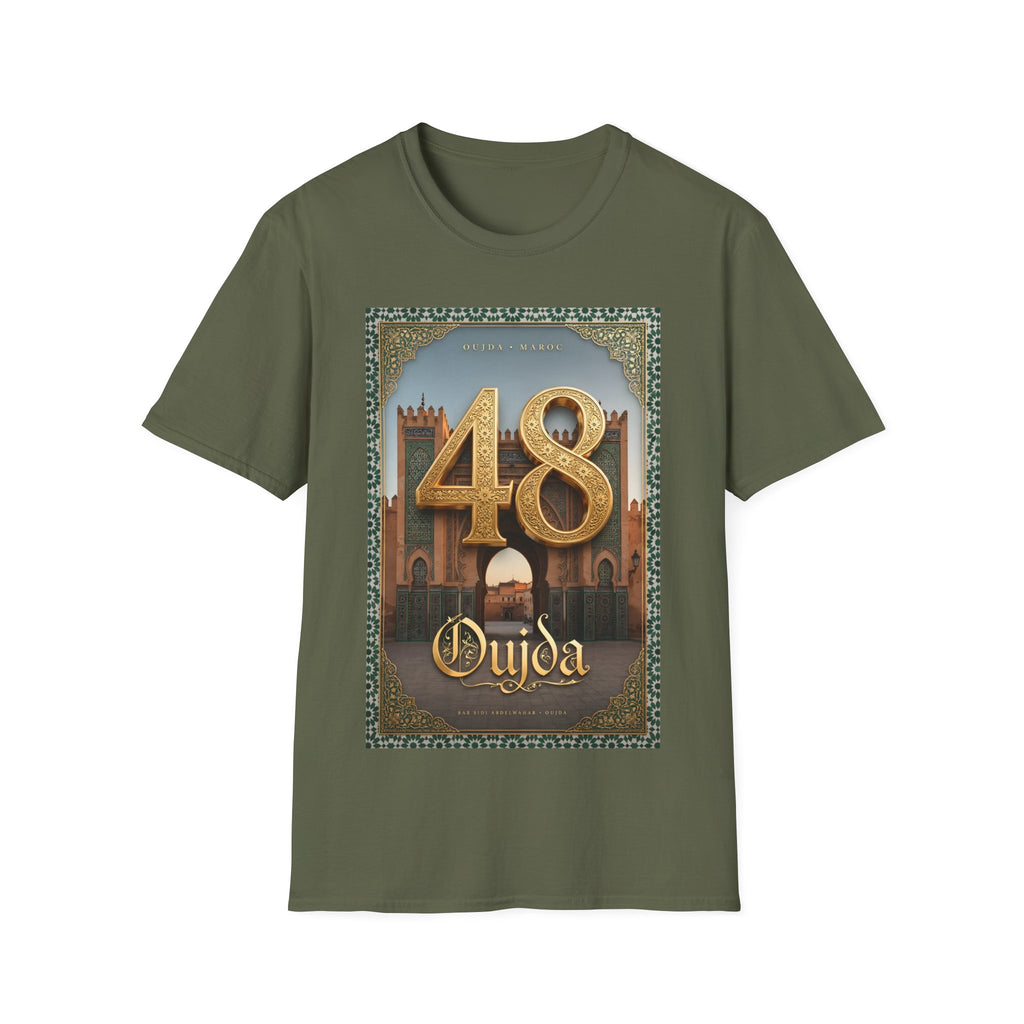 48 Oujda Souvenir T-Shirt — Vintage Moroccan Cityscape Tee