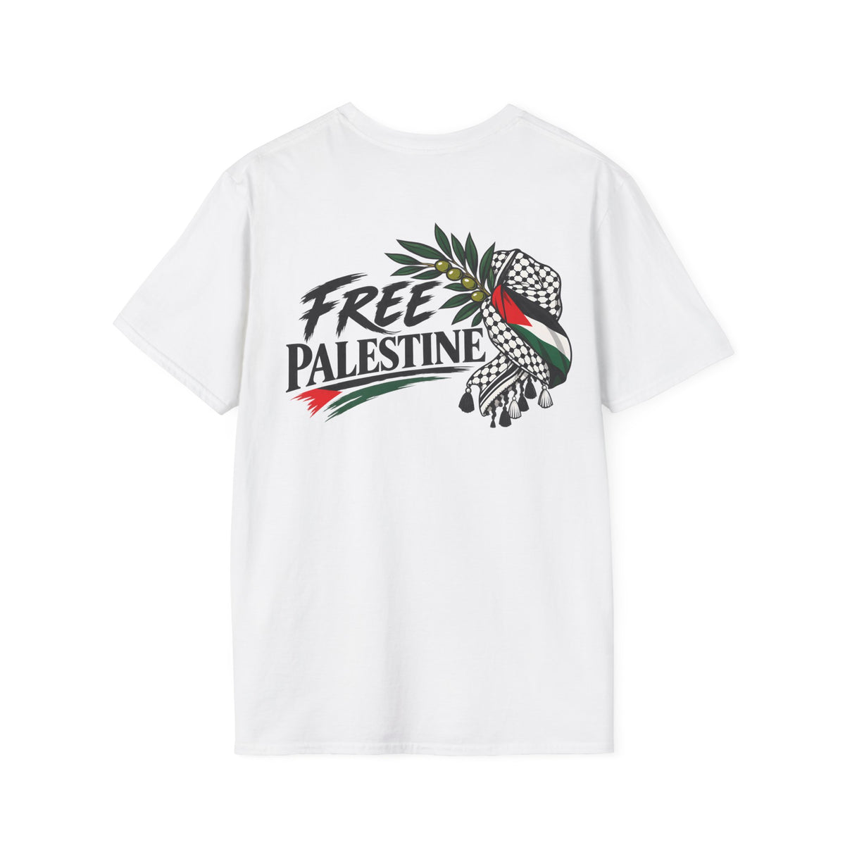 T-shirt Palestine – Motif Dôme du Rocher, branches d’olivier et drapeau - LUMÏA