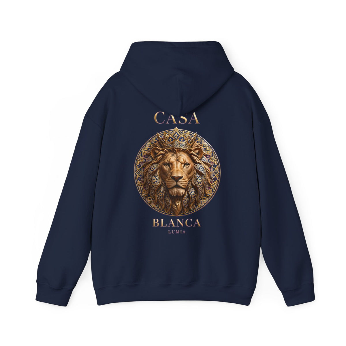 Sweat à capuche fabriqué au Maroc, lion Casa Blanca - LUMÏA